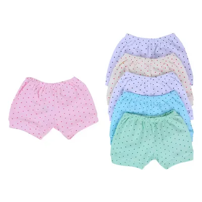 Kit Short Top Chot Em Malha Canelada Poá Com 06 Peças Sortido