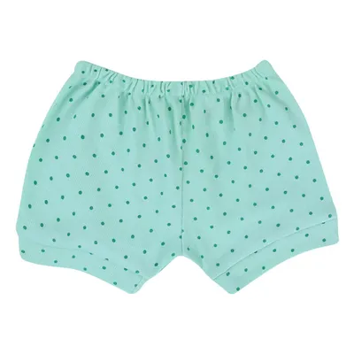 Kit Short Top Chot Em Malha Canelada Poá Com 06 Peças Sortido