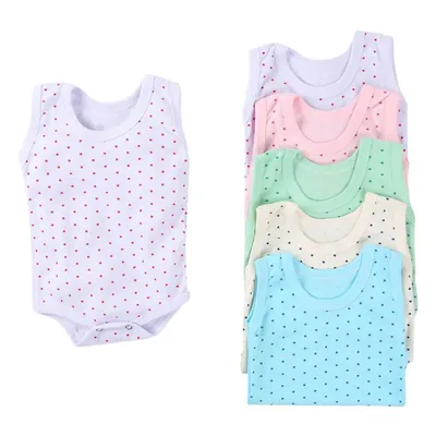 Kit Body Regata Top Chot 06 Peças Em Poá Cor Sortida Menina