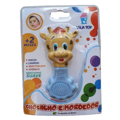 Chocalho Vila Toy Com Mordedor Girafa Chocalho Vila Toy Com Mordedor Girafa