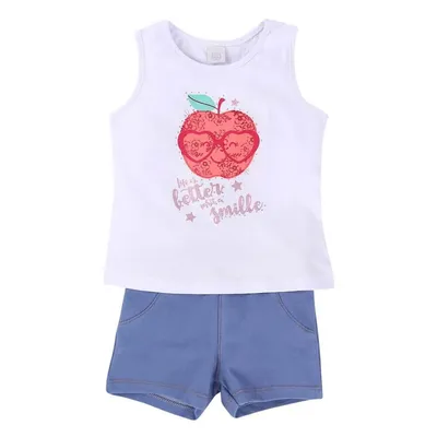 Conjunto Menina Baby Gijo Regata Estampada Com Strass + Short