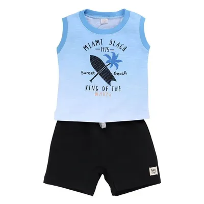 Conjunto Baby Gijo Regata Estampa Tropical & Bermuda Moletom