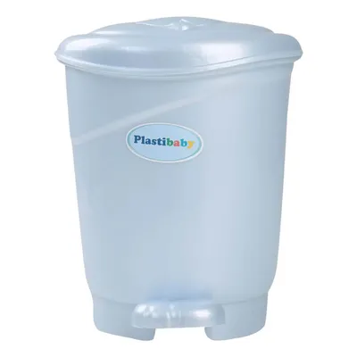 Lixeira Plastibaby Para Bebê Com Pedal 8 Litros Azul Gato