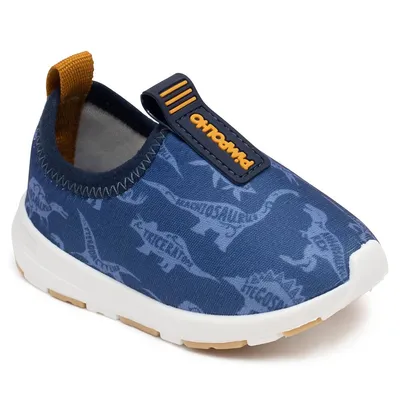 Tênis Bebê Pimpolho Slip On Estampa Dinossauro