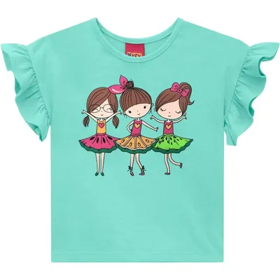 Blusa Bebê Kyly Estampa Bailarina Com Babados Blusa Bebê Kyly Estampa Bailarina Com Babados