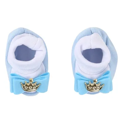 Pantufa Bebê Laços Elias Com Laço E Aplicação De Mini Coroa Pantufa Bebê Laços Elias Com Laço E Aplicação De Mini Coroa