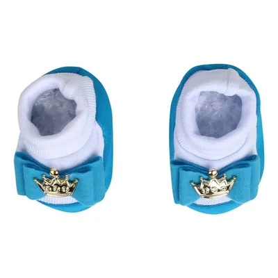 Pantufa Bebê Laços Elias Com Laço E Aplicação De Mini Coroa Pantufa Bebê Laços Elias Com Laço E Aplicação De Mini Coroa