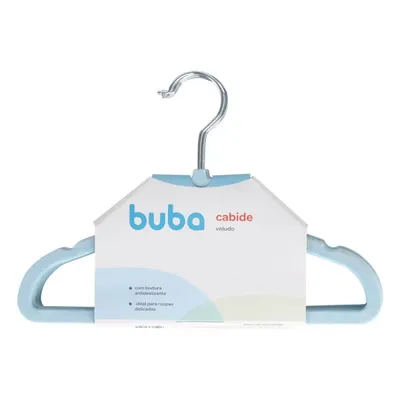 Cabide Buba Veludo Antideslizante 05 Peças Azul Cabide Buba Veludo Antideslizante 05 Peças Azul