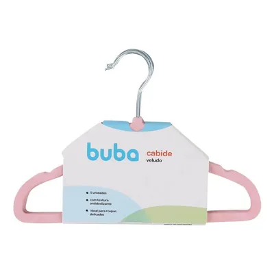 Cabide Veludo Buba Com Textura Anti Deslizante 05 Peças Rosa Cabide Veludo Buba Com Textura Anti Deslizante 05 Peças Rosa