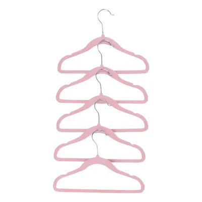 Cabide Veludo Buba Com Textura Anti Deslizante 05 Peças Rosa Cabide Veludo Buba Com Textura Anti Deslizante 05 Peças Rosa