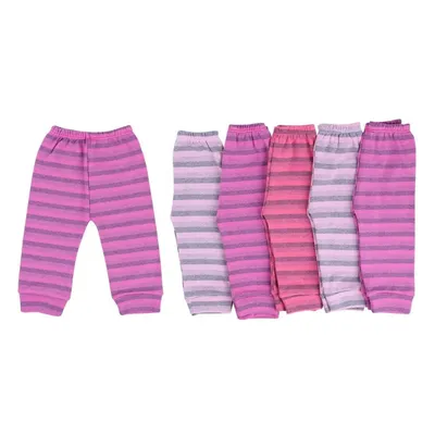 Kit Mijão Suedine Top Chot Sem Pé Listrado Sortido 06 Peças Menina