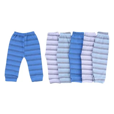 Kit Mijão Suedine Top Chot Sem Pé Listrado Sortido 06 Peças