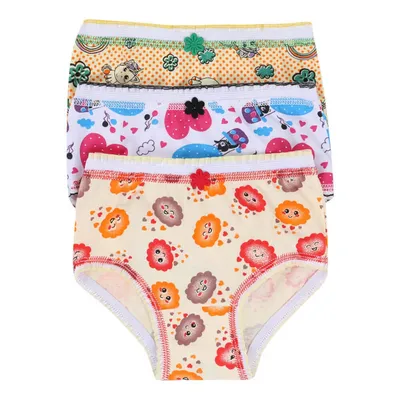 Calcinha Infantil Manuelitha Com 03 Unidades Estampadas