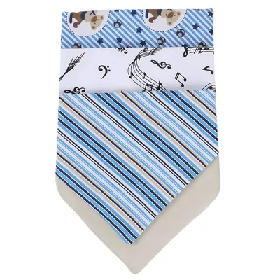Babador Bandana Reversível Click Capsulin 03 Peças Estampa Sortida