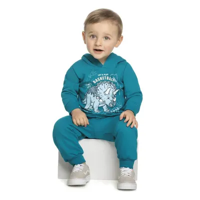 Conjunto Moletom WRK Blusa Com Capuz Let's Play Dino + Calça Conjunto Moletom WRK Blusa Com Capuz Let's Play Dino + Calça