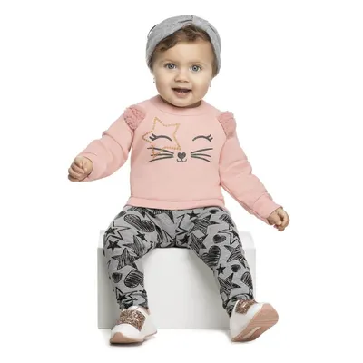 Conjunto Kely Kety Blusa Moletom Estampa Gatinha + Legging Conjunto Kely Kety Blusa Moletom Estampa Gatinha + Legging