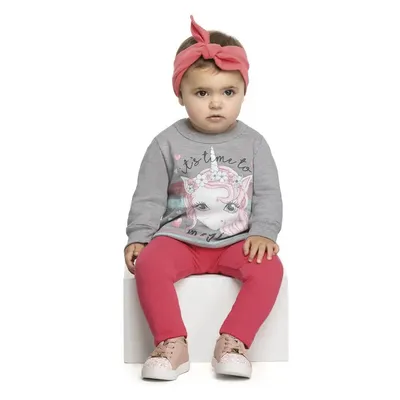 Conjunto Kely Kety Blusa Moletom Estampa Unicórnio + Legging Conjunto Kely Kety Blusa Moletom Estampa Unicórnio + Legging