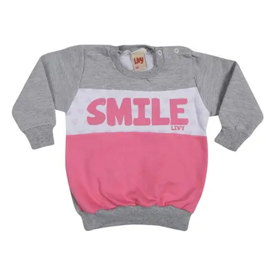 Conjunto Livy Blusão Moletom Smile + Calça Estampa Lateral Conjunto Livy Blusão Moletom Smile + Calça Estampa Lateral