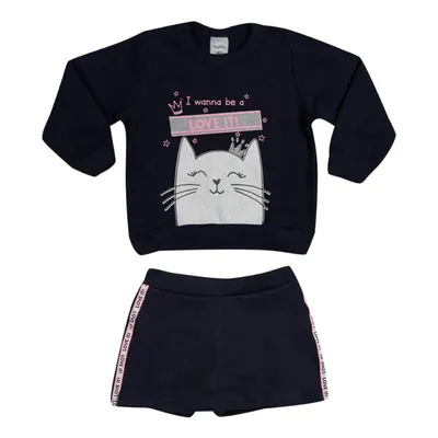 Conjunto Moletom  Kely Kety Blusão Estampa Love It + Short Saia Conjunto Moletom  Kely Kety Blusão Estampa Love It + Short Saia