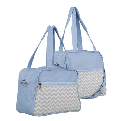 Kit Bolsa Maternidade Boni Detalhe Chevrom Com 02 Peças