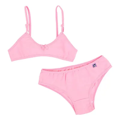 Conjunto Meu Primeiro Sutiã Graça Menina + Tanga Lisa Conjunto Meu Primeiro Sutiã Graça Menina + Tanga Lisa