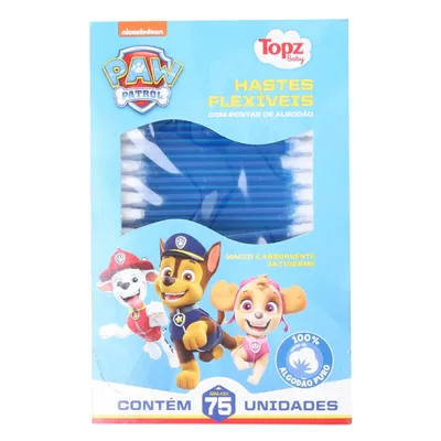 Hastes Flexíveis Topz Patrulha Canina Cartela Com 75 Unidades