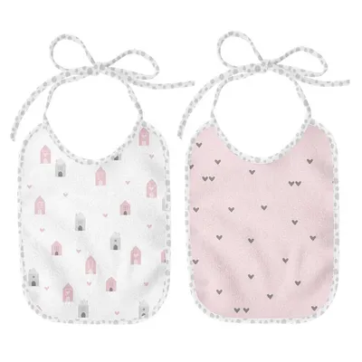 Babador Flanelado e Plastificado Papi Composê Casinha