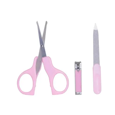 Kit Manicure Pais E Filhos Gala Com 03 Peças +0 Meses Rosa