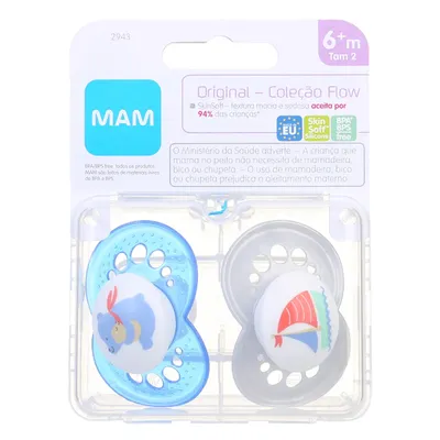Kit Chupeta Mam Sayings Boys Silicone 0 A 6 Meses 02 Unidades Kit Chupeta Mam Sayings Boys Silicone 0 A 6 Meses 02 Unidades