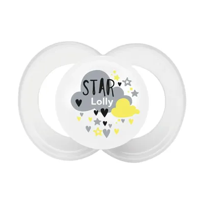 Kit Chupeta Bebê Lolly Baby Star Silicone - 02 Unidades Kit Chupeta Bebê Lolly Baby Star Silicone - 02 Unidades