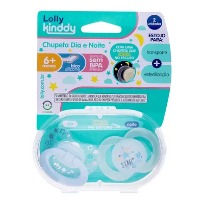 Kit Chupeta Bebê Lolly Baby Star Silicone - 02 Unidades