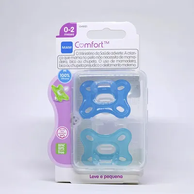 Kit Chupeta Bebê Mam Comfort Tamanho 01 - 02 Unidades Kit Chupeta Bebê Mam Comfort Tamanho 01 - 02 Unidades