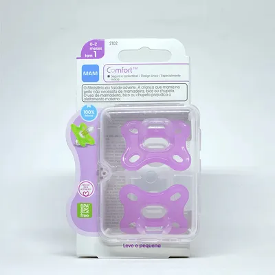 Kit Chupeta Bebê Mam Comfort Tamanho 01 - 02 Unidades Kit Chupeta Bebê Mam Comfort Tamanho 01 - 02 Unidades