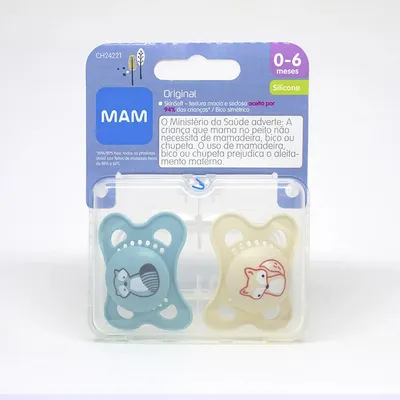 Kit Chupeta Bebê Mam Original Tamanho 01 - 02 Unidades Kit Chupeta Bebê Mam Original Tamanho 01 - 02 Unidades