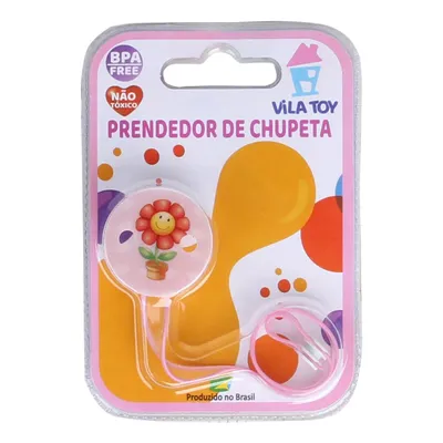 Prendedor De Chupeta Vila Toy Menina Prendedor De Chupeta Vila Toy Menina