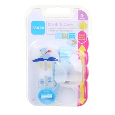 Prendedor De Chupeta Mam Clip It Cover Boys Azul Prendedor De Chupeta Mam Clip It Cover Boys Azul