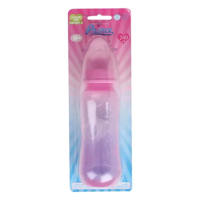 Mamadeira Prince Alto Relevo Acint 240ml Rosa