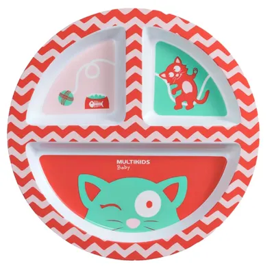 Prato Infantil Multikids Baby Funny Meal Chica Com Divisórias Prato Infantil Multikids Baby Funny Meal Chica Com Divisórias