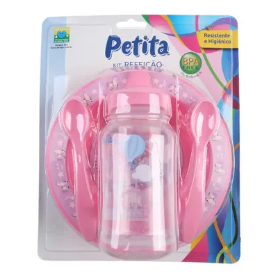 Kit Refeição Petita 04 Peças Azul Kit Refeição Petita 04 Peças Azul