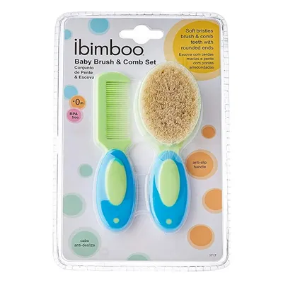 Kit Pente E Escova Ibimboo Verde Kit Pente E Escova Ibimboo Verde
