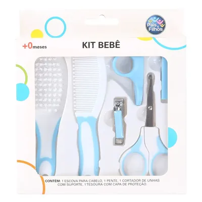 Kit Higiene Para Bebê Pais e Filhos ¿ 04 Unidades Azul