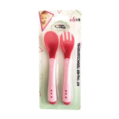 Kit Talheres Pais E Filhos Termossensível Kit Talheres Pais E Filhos Termossensível