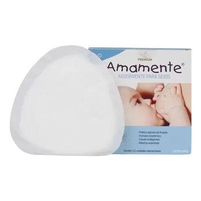 Absorvente Para Seios Amamente 12 Unidades Descartáveis Absorvente Para Seios Amamente 12 Unidades Descartáveis