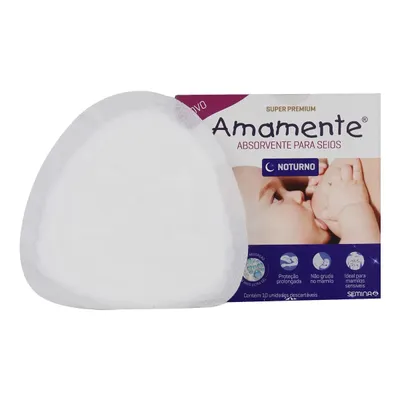 Absorvente Para Seios Noturno Mamãe 10 Unidades 19048 Absorvente Para Seios Noturno Mamãe 10 Unidades 19048