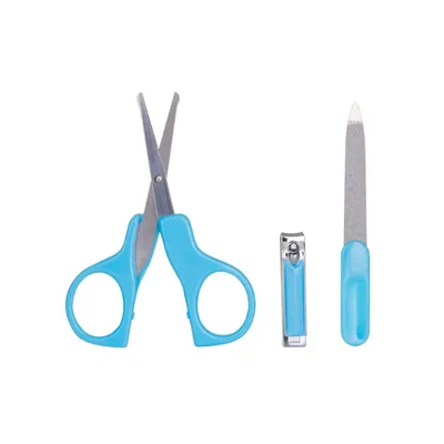 Kit Manicure Pais E Filhos Gala Com 03 Peças +0 Meses Azul