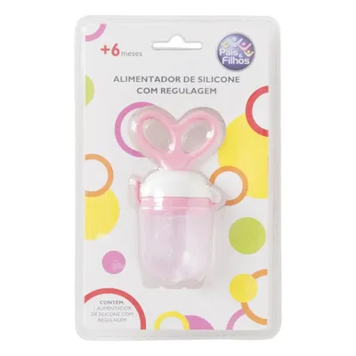 Alimentador Pais e Filhos Em Silicone Com Regulagem Rosa Alimentador Pais e Filhos Em Silicone Com Regulagem Rosa