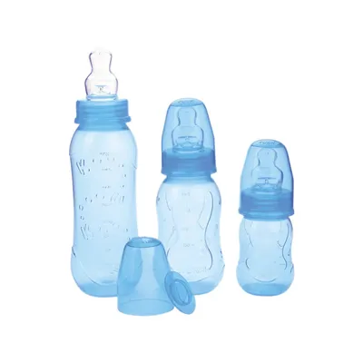 Kit Estojo Mamadeira Ortodôntica Aquarela Com 3