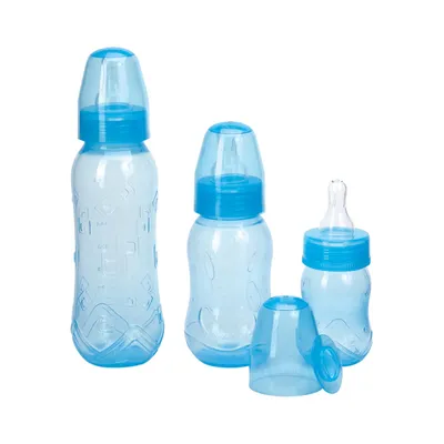 Kit Mamadeira Kuka Aquarela Bico Universal 03 Unidades Azul