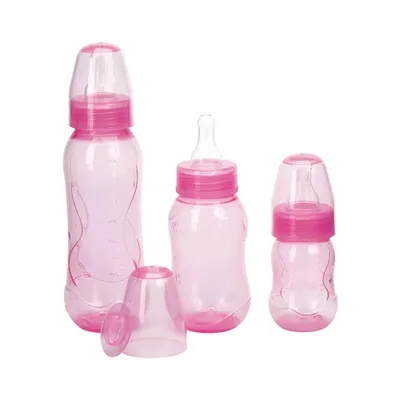 Kit Mamadeira Kuka Aquarela Bico Universal 03 Unidades Rosa