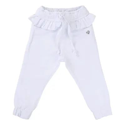 Calça DinDon Sarja com Elastano E Cós Elástico Com Babado